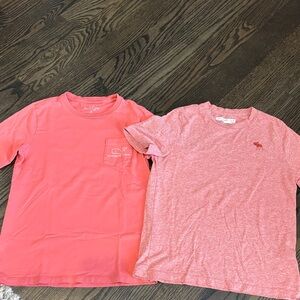 Vineyard Vines/Abercrombie Kids Boys pink Short Sleeve Tee T-shirt  bundle 8-10